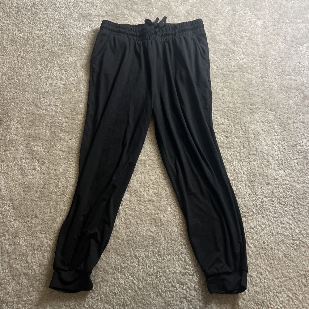 Lovemood Black Wide Leg Pajama Pants - Size L